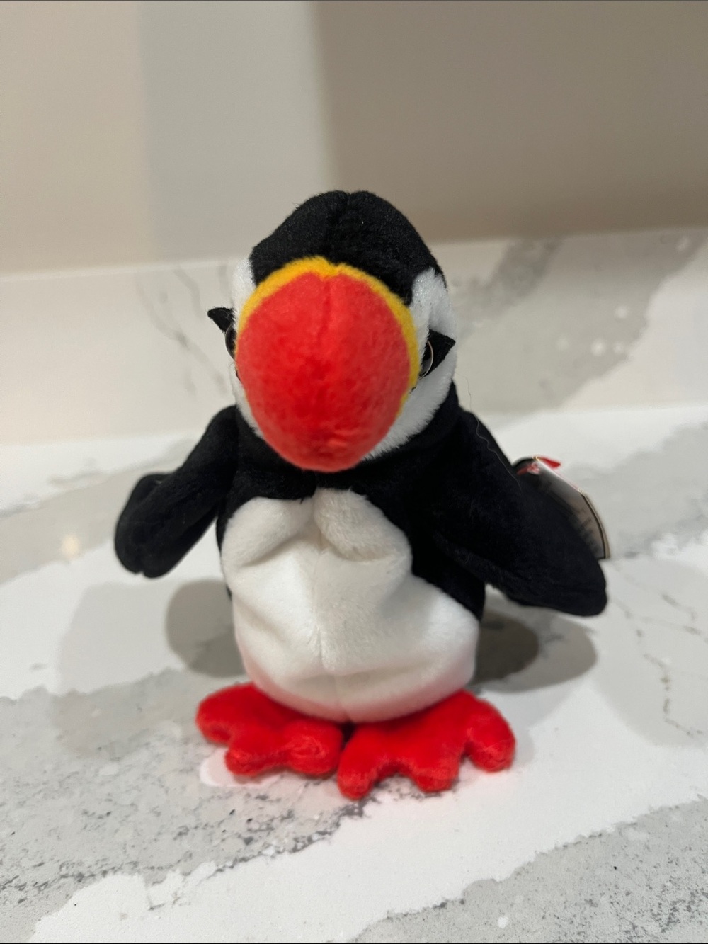 Plush Puffin Stuffed Animal - Black, White, Red (Puffer 1997)